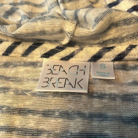 Beach Break Hooded Navy/ White Swim Cover - Picture 2 of 7